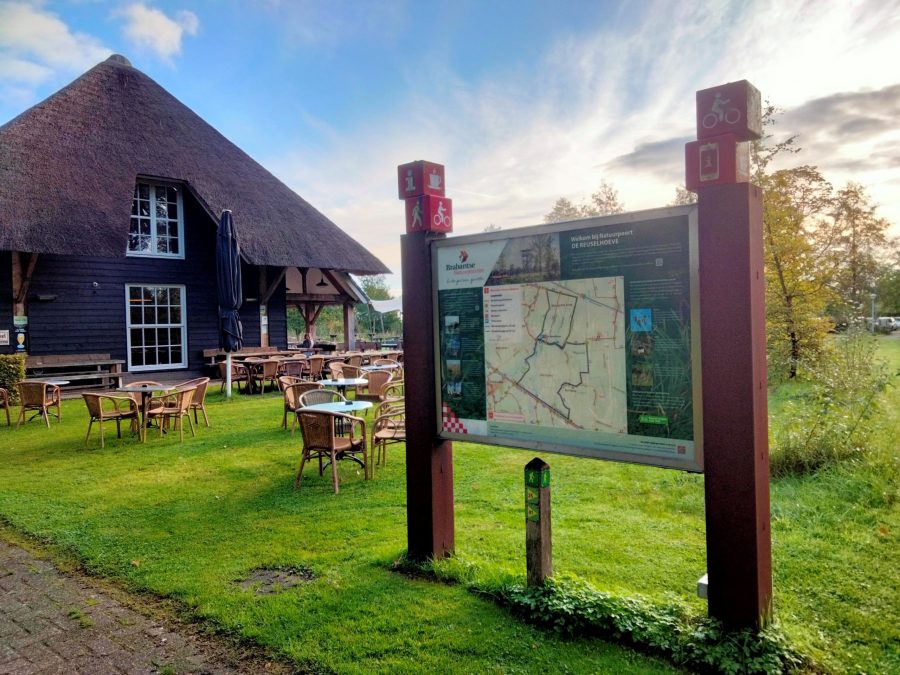 Wandelroute kaart op terrein Weidehoeve